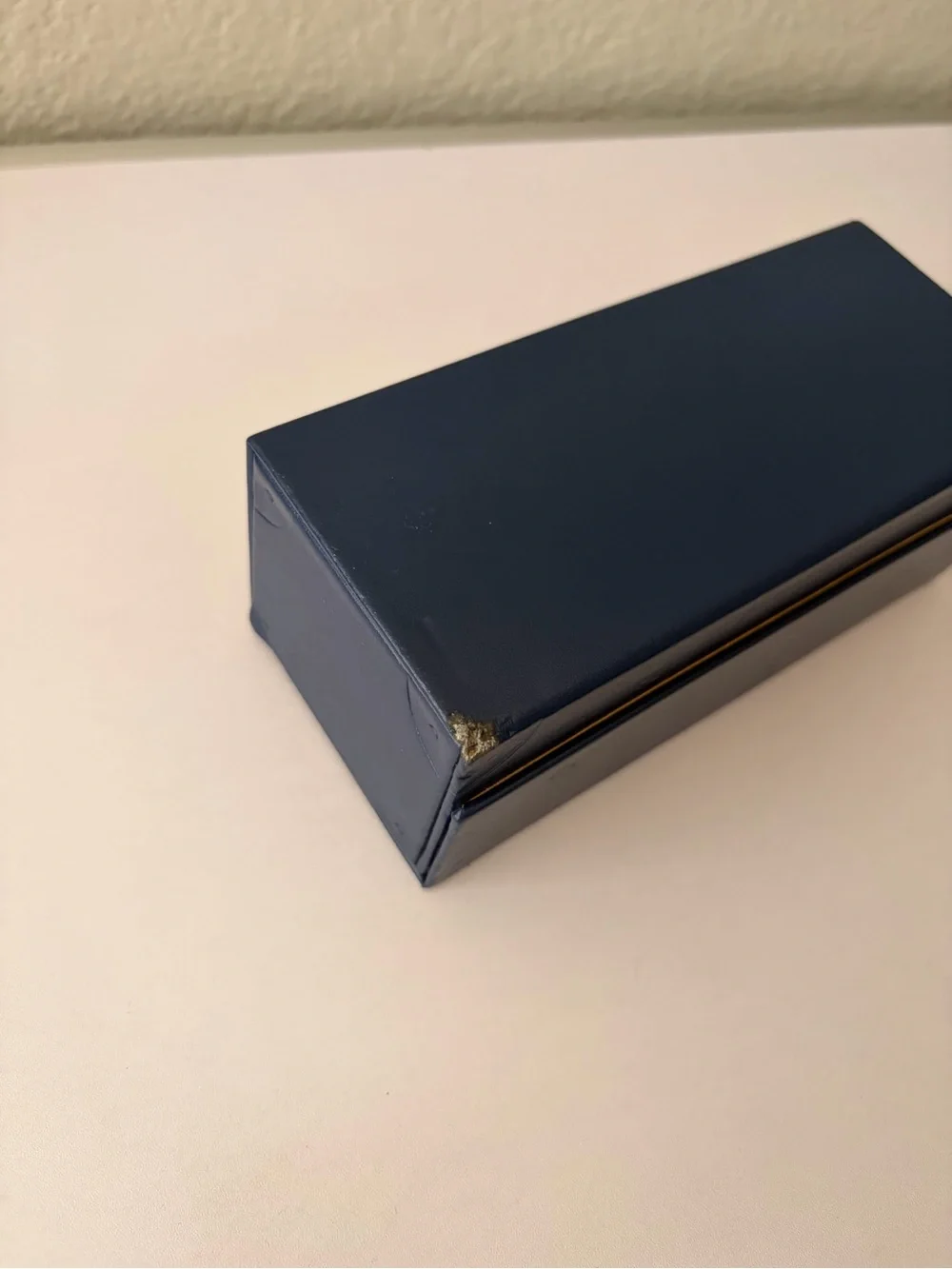Louis Vuitton Navy Accessory Box with Beige Suede Interior